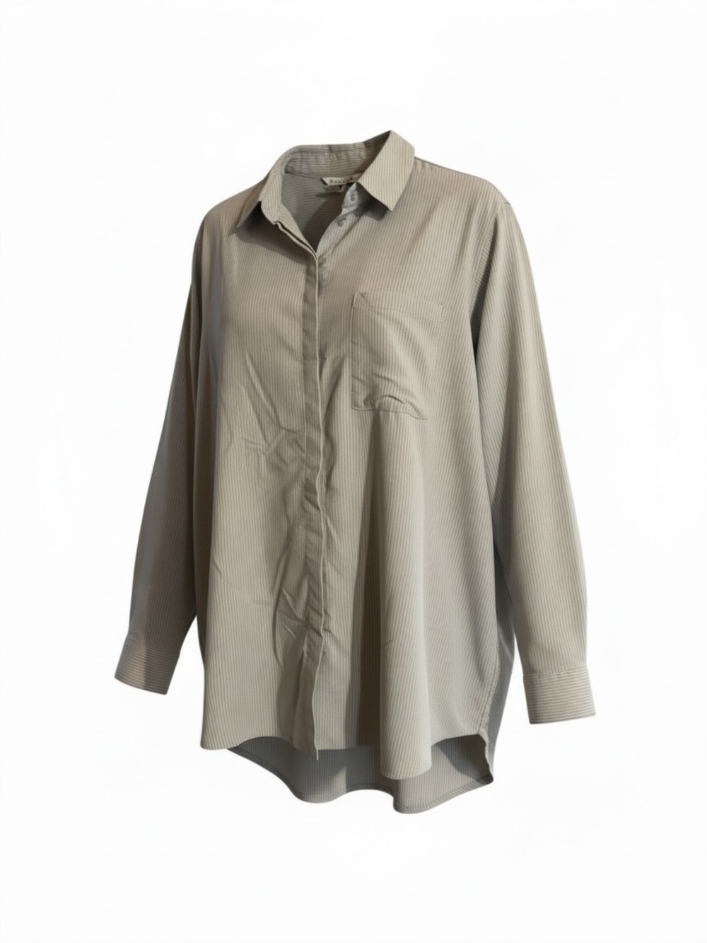 Athleta Urbanite Top- City Stripe, Light Sage& Gray Size 1X